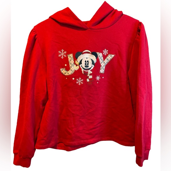 Disney Sweaters Disney Mickey Mouse Joy Red Christmas Hooded